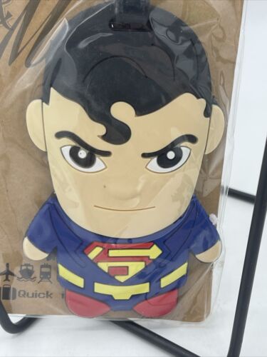 Superman Super Man Luggage Tag Travel Accessory Anime Cartoon DC - Picture 1 of 3