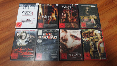 Mothers Day, Clown, Wrong Turn 3,4,5 ,Torturer, Evil undead, Trailerpark Terror