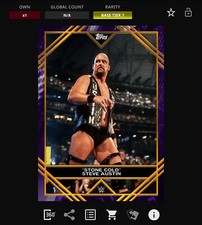 DIGITAL Topps Slam 25 BASE SERIES Purple Lightning - STONE COLD STEVE AUSTIN