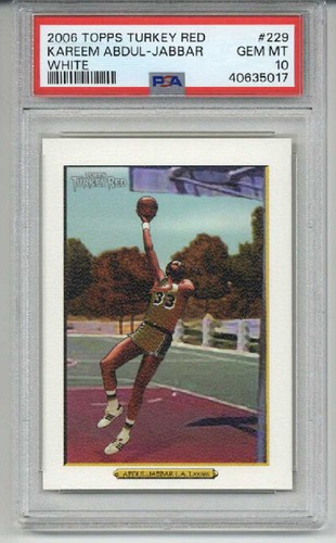 2006 TOPPS TURKEY RED WHITE #229 KAREEM ABDUL JABBAR CARD LAKERS PSA 10 LOW POP