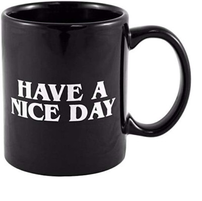FHY Have A Nice Day Coffee Mug Middle Finger Funny Cup for Coffee Milk Juice