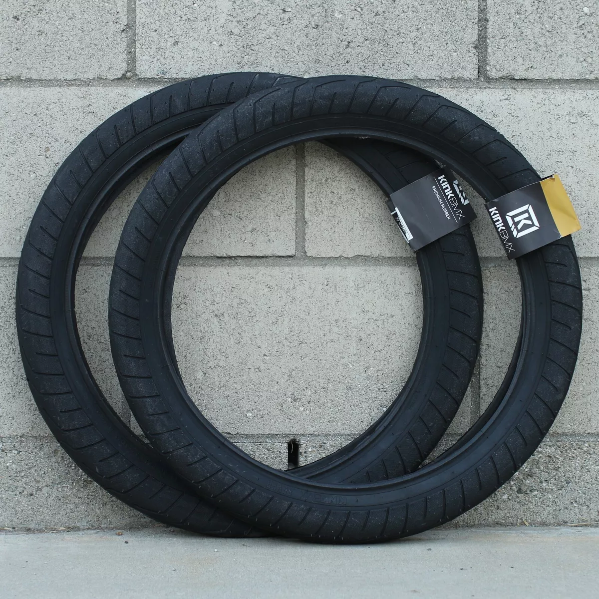 PAIR OF KINK BMX BIKE SEVER TIRES BLACK 20 x 2.40