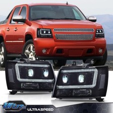 LED Projector Headlights Lamps Fit For 2007-2014 Chevy Tahoe Avalanche Suburban