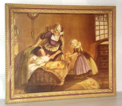 A Bit of Holland Vintage Framed Print  Dutch scene B105