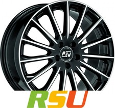 MSW MSW 30 gloss black full polished 8x19" ET45 LK5 108 ML 73.1 Alufelgen 19 ...