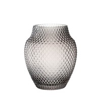 Leonardo - Blumenvase Poesia - Glasvase Grau - Bauchige Dekovase - Unikat