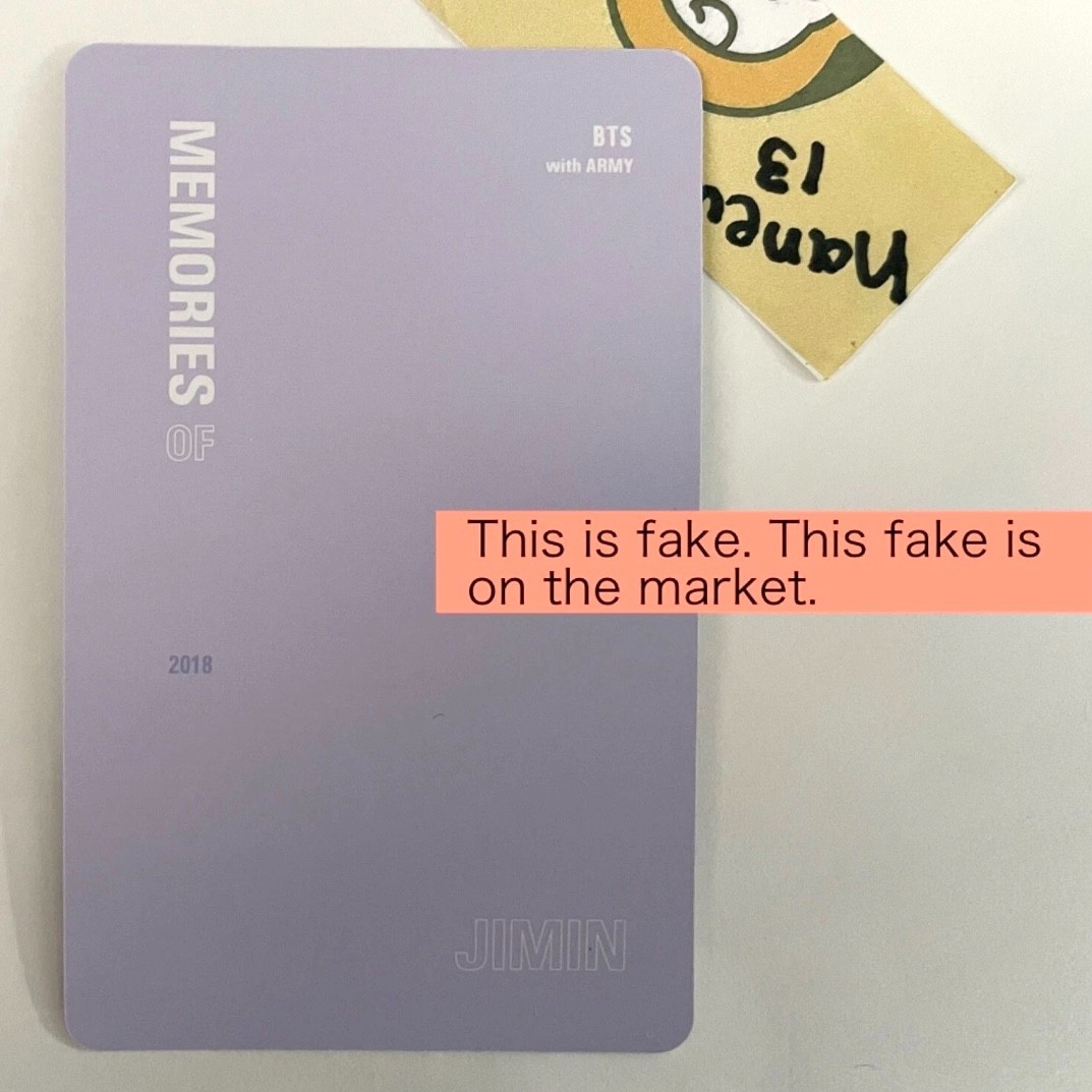BTS V Taehyung MEMORIES OF 2018 Official Photocard With mount Blu