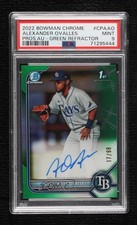 2022 Bowman Chrome Green Refractor 17/99 Alexander Ovalles PSA 9 MINT Auto 18bz