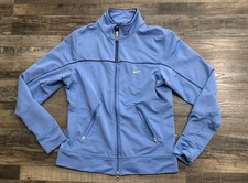 Nike Dri Fit Activewear Womens Small Blue Full Zip Long Sleeve Jacket