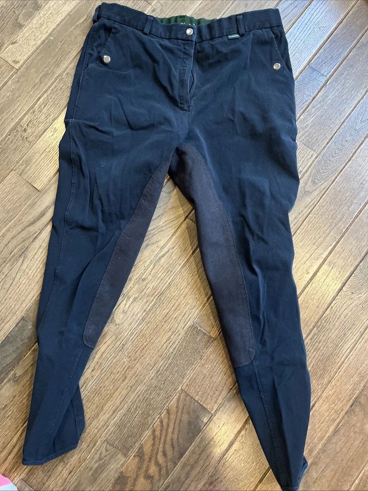 Lote de 2 Calças Masculinas de Equitação Platina 36 Aperto de Assento Completo Equestre - Imagem 2 de 4