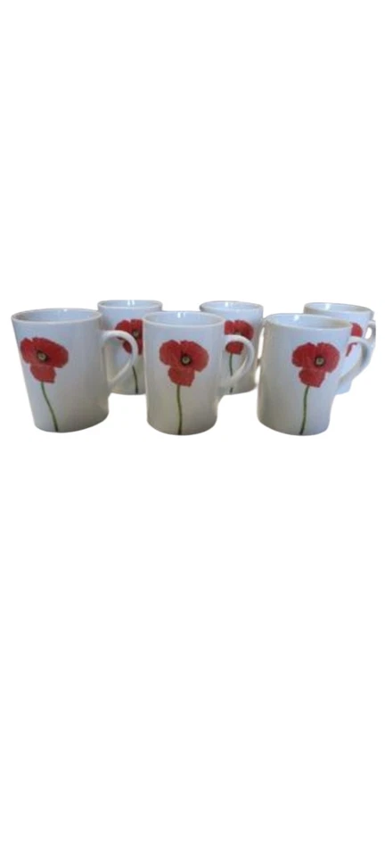 Kaffeebecher Set 6x 'San Remo' Porzellan – spülmaschinen- & mikrowellengeeignet - Bild 1 von 1