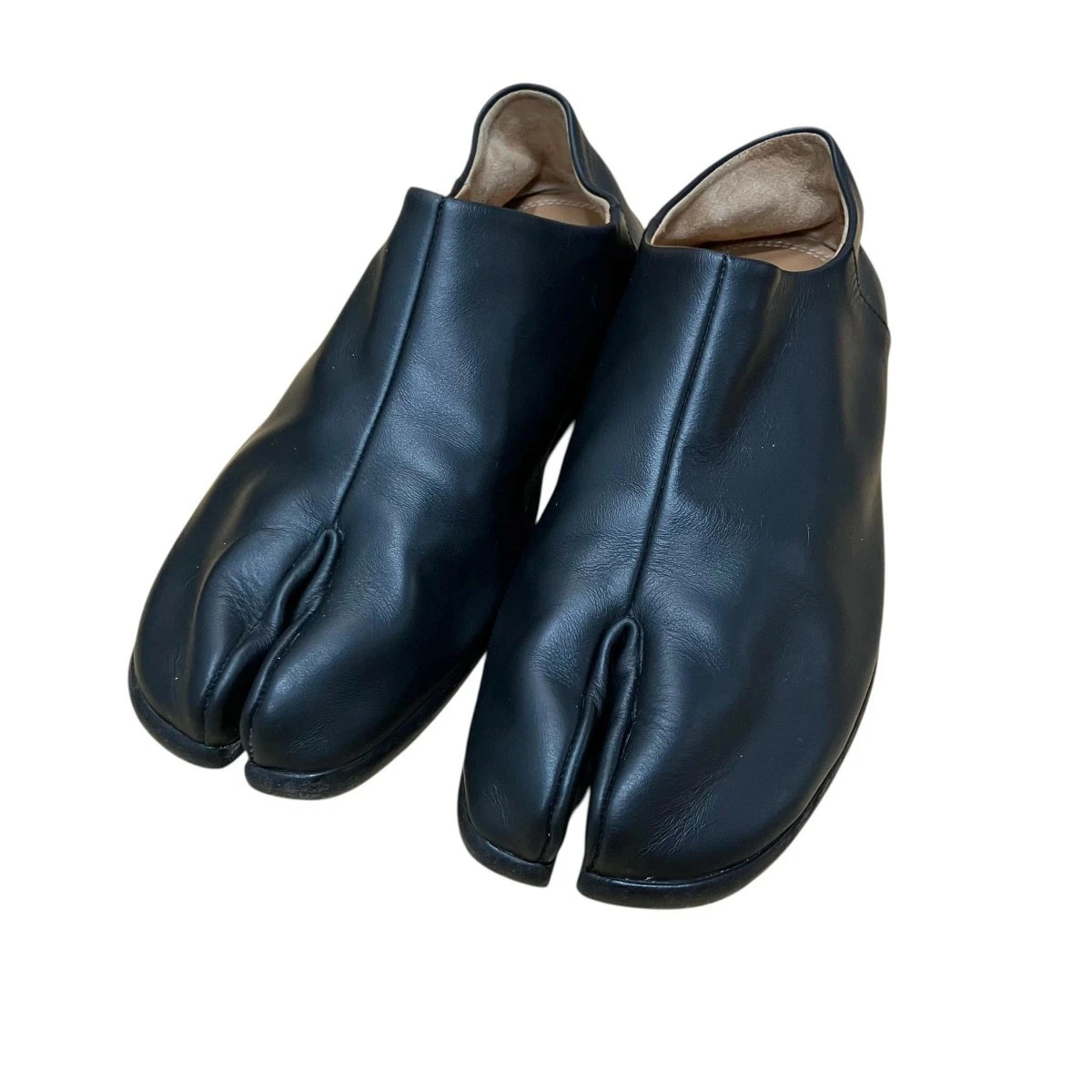 Maison Margiela Tabi Leather Slip Ons Black Size 40 230426 (Maison Margiel GUM34