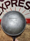 "Fully Restored" Wagner #10 Cast Iron Skillet Pan 12" Early Logo Seasoned Flat