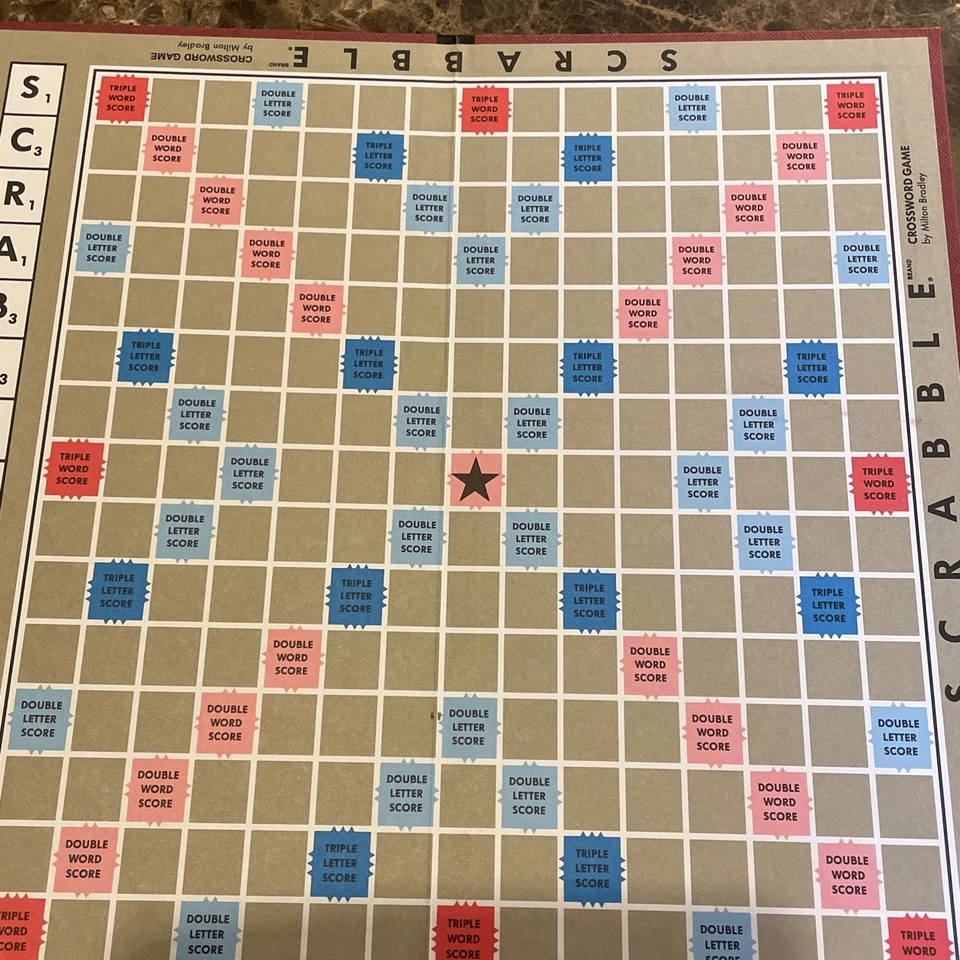 Vintage Scrabble BOARD ONLY Replacement Part 1948 Selchow & Righter Made in USA - Image 2 of 4