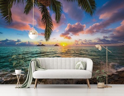TAPETE Wandbild für Erwachsene Schlafzimmer 12x8,3 Fuß Einfach anzubringen Komplettset Strand