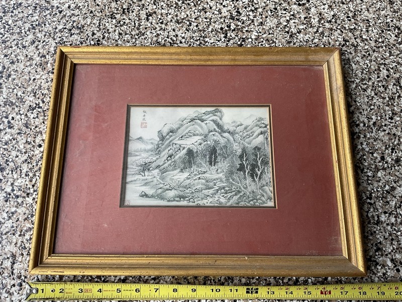 ORIGINAL VINTAGE FRAMED JAPANESE WOODBLOCK PRINT ? ART PICTURE