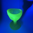 RARE FROSTED VASELINE Uranium Glass Eye Cup (circa 1880–1920) FREE SHIPPING — photo 1