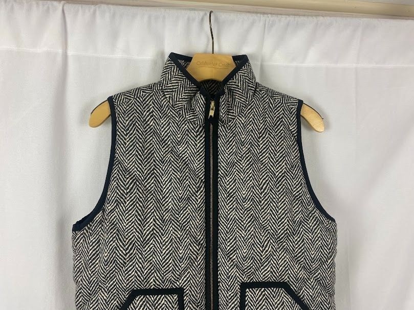 J Crew Excursion Puffer Down Herringbone Vest Wom… - image 3