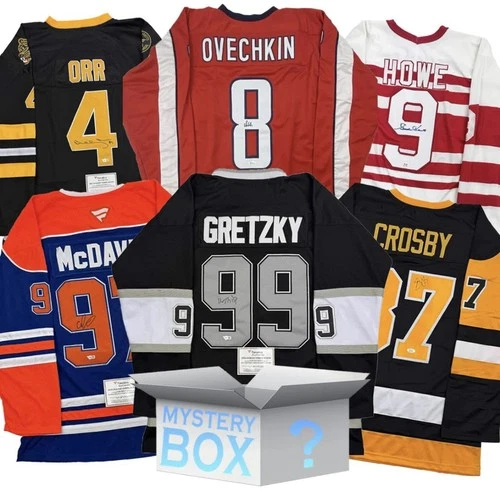Mystery Autographed And Certified Hockey Jersey with Movie Jersey Chasers￼