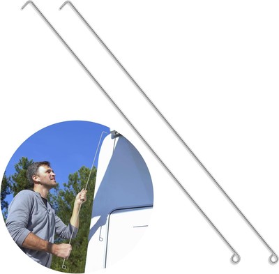 Gisafai 2 Pcs RV Awning Pull Rod 46 Inch Long Pole with Hook Sun Shade... 