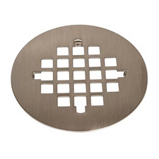 4-1/4 In. round Universal Snap-In Shower Strainer in Oil Rubbed Bronze