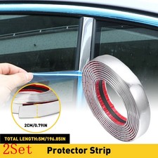 2pcs 34 Chrome Trim Molding Strip Decoration Car Body Door Side Protector 16ft