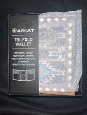 Ariat Men's Leather Wallet Brown Trifold