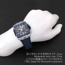 HUBLOT Unico Square Bangs in Titanium and Blue Ceramic 821.NL.5170.RX second... 6