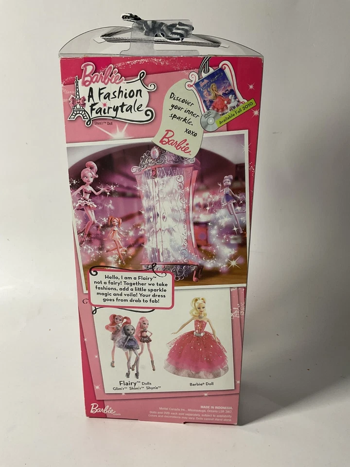 Muñeca Barbie A Fashion Fairytale Fairy Shim’r 2009 Mattel nueva en caja Foto 2 de 3