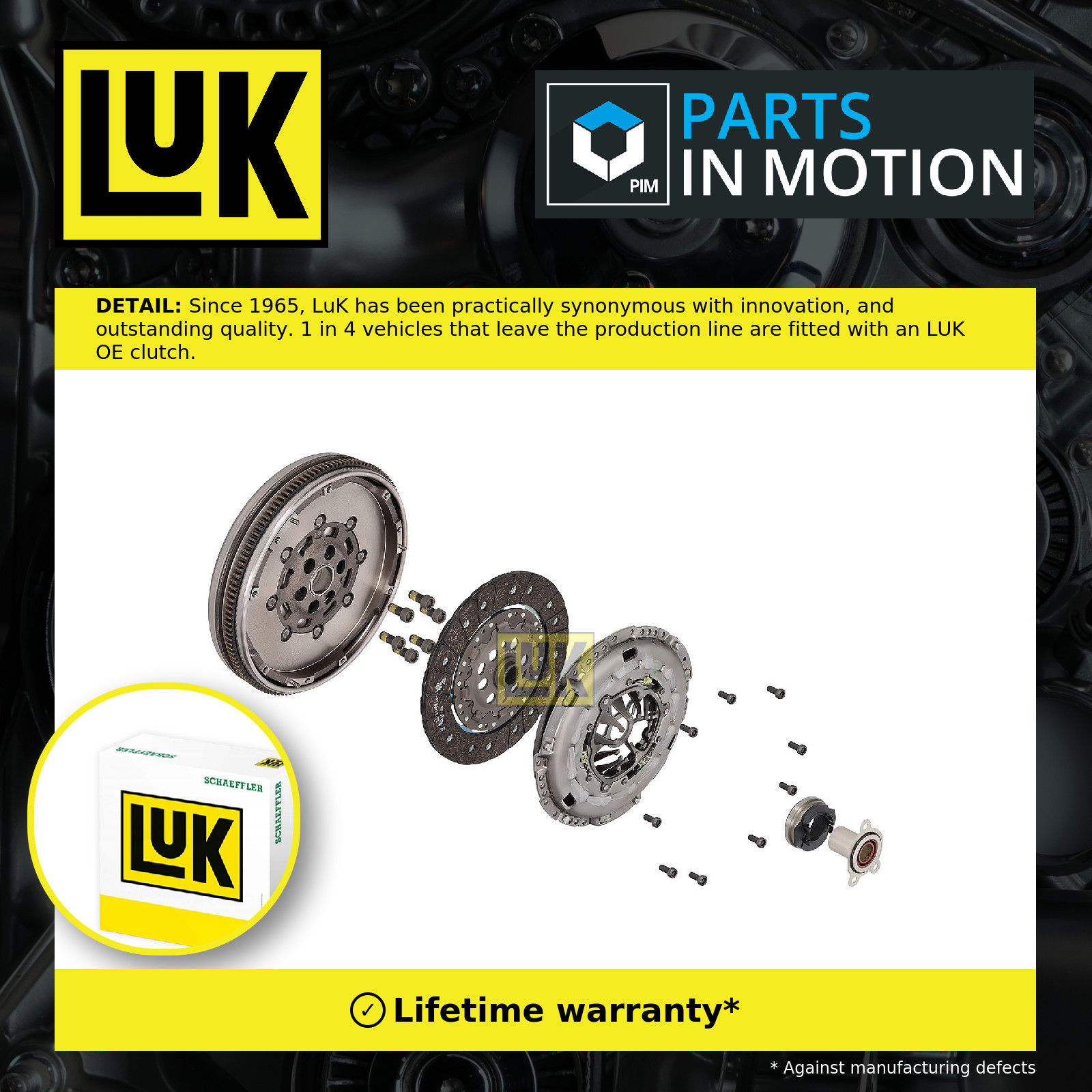Dual Mass Flywheel DMF Kit with Clutch fits SEAT TOLEDO 5P 1.9D 04 to 09 LuK New - Image 14