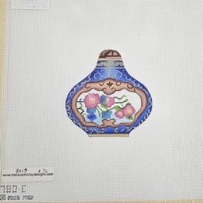MELISSA SHIRLEY NEEDLEPOINT CANVAS: FLORAL PERFUME BOTTLE  BM
