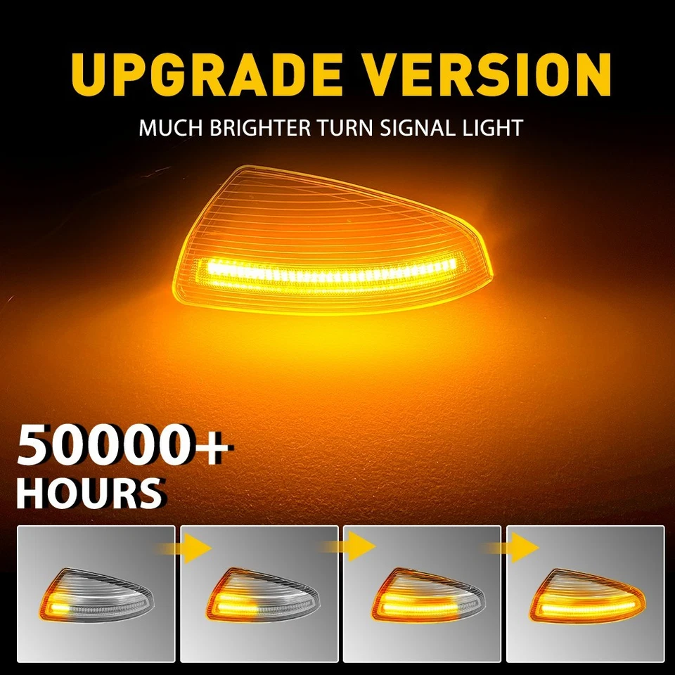 LED Dynamic Signal Clear Side Mirror Light For Mercedes Benz W204 Vito - Image 3 of 4