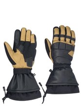 Ski-Doo Snowmobile 4463561405 X-Team Leather Gloves 2XL Khaki Men  s New