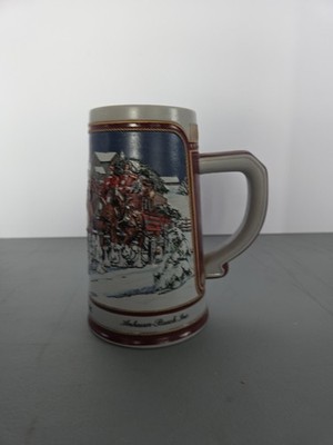 1989 Budweiser Collectors Series Label Stein Anheuser Busch Clydesdale Horses
