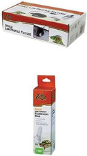 Low Profile Reptile Terrarium Fixture with Mini Compact Desert Bulb Bundle