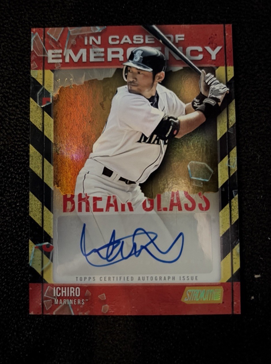 2025 Topps Stadium Club Ichiro Suzuki In Case Of Emergency AUTO Superfractor 1/1