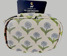 NWT DABNEY LEE Pill Case Medicine Organizer Blue Flower Travel Traveler Gift