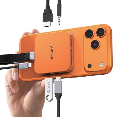 ORICO Magnetischer USB C Docking Station,M.2 NVMe SSD-Gehäuse, 8 in 1