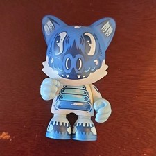 ADD/FUEL Blue/White Painted Pig Plastic Character Collectible Figure