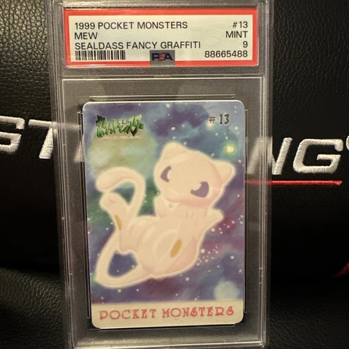 1999 Pocket Monsters Mew Sealdass Fancy Graffiti PSA 9