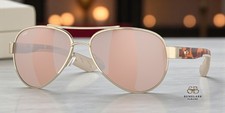 COSTA DEL MAR 6S4006 12 Loreto Rose Gold Copper Silver Mir 56 Women's Sunglasses