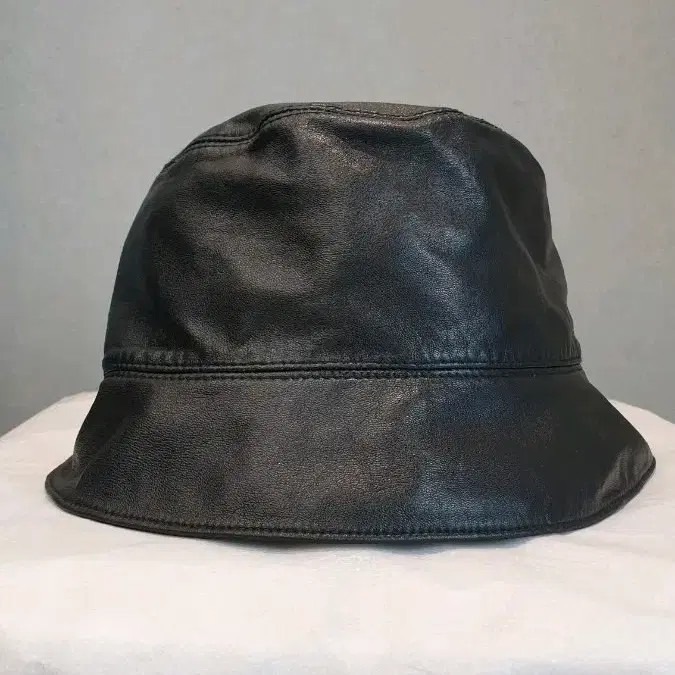 Prada Authentic Black Leather Bucket Hat Cap