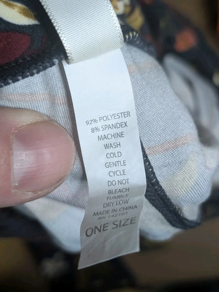 Women's LuLaroe Fall Colors Pattern Leggings One Size Brown Yellow Red - Image 4 of 4