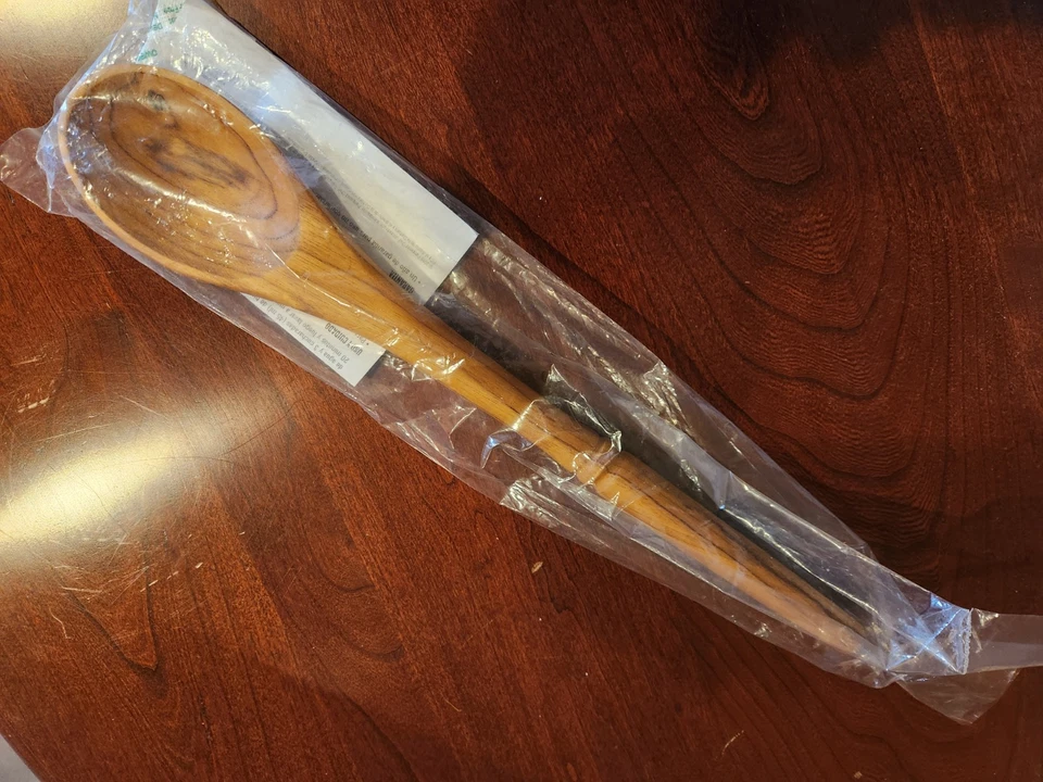 Pampered Chef Teak Wooden Spoon New in Original Packaging #2002 - Image 2 of 4