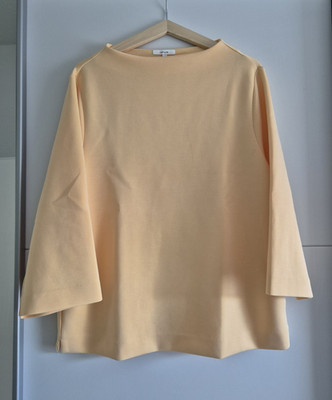 OPUS Damen Bluse Basic Aprikot Bateau Fledermausärmel 3/4 Arm Uni Gr. 40