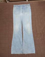 Vintage Levis Orange Tab 646 Flare Denim Jeans Men's 36 x 35 Blue 70's Talon 42