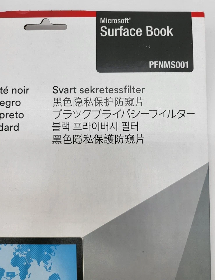 Privacy Filter for Microsoft Surface Book 12.1 x 8.5 in 3M Black PFNMS001 - Image 2 of 4