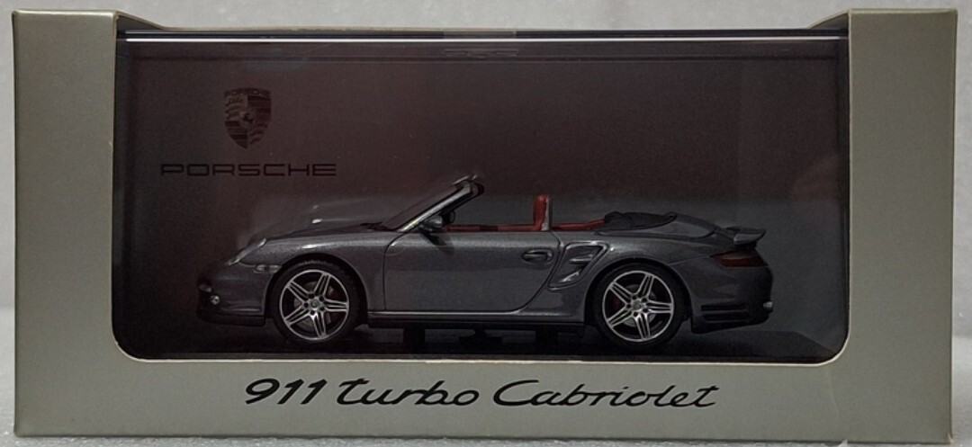 Porsche 911 997 Turbo Cabriolet 2008 Grey 1:43 Minichamps WAP 020
