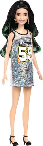 BARBIE Fashionistas Tall Doll #110 Sporty Shine Los Angeles 59 Dress New Sealed