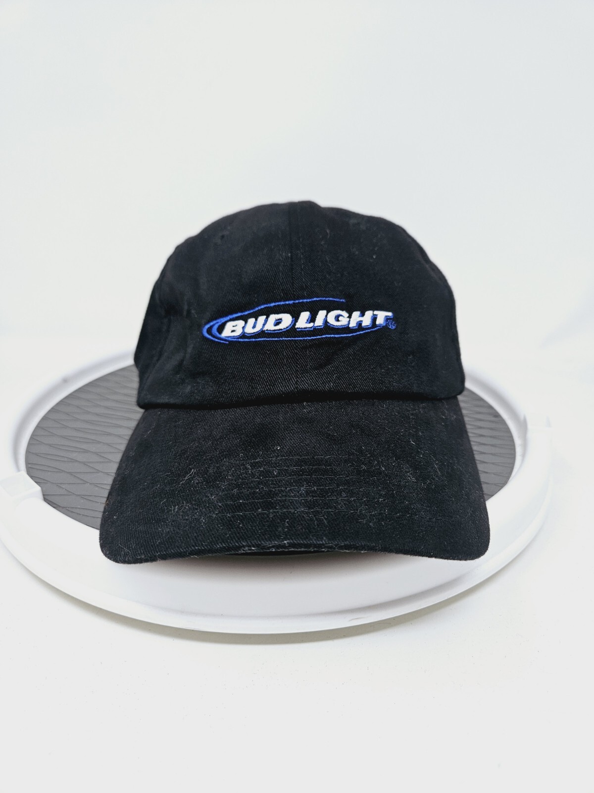Vintage Bud Light Embroided Logo Strapback Hat Y2K Used FAST SHIPPING